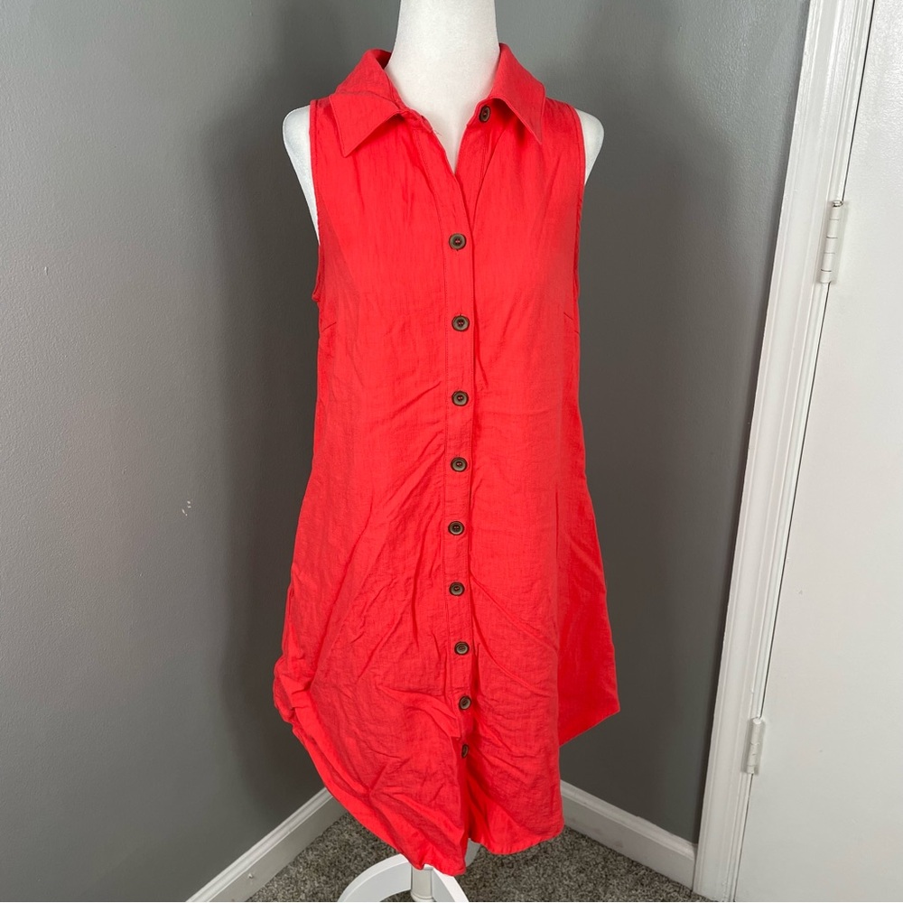 Boho Chic || Button Down Dress/Tunic Size S